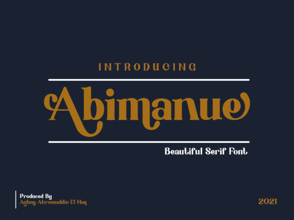 Abimanue: A Stylish Display Font for Business