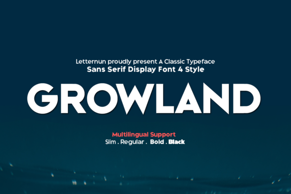 Growland: A Bold Font for Editorial Design