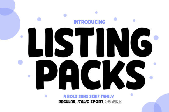 Listing Packs Font for Business