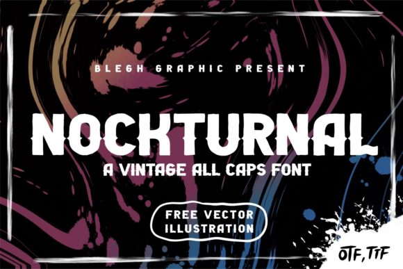 Nockturnal: Bold Vintage Font for Creative Projects