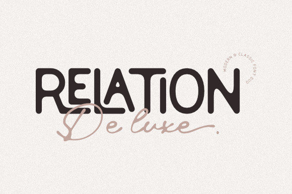 Relation De Luxe Font for Creative Projects