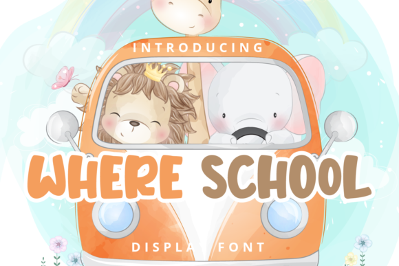 Where School: A Playful Display Font
